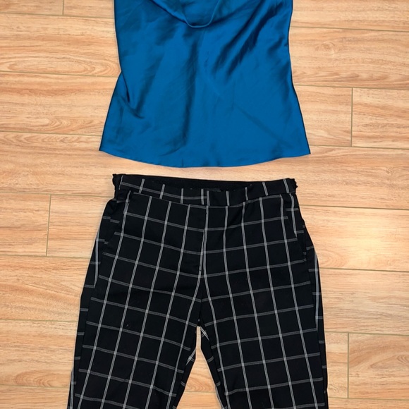 Fall outfit. Top is from dynamite silk material. Pants are from Zara. Size M - Picture 2 of 3